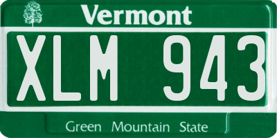 VT license plate XLM943