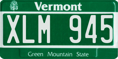 VT license plate XLM945
