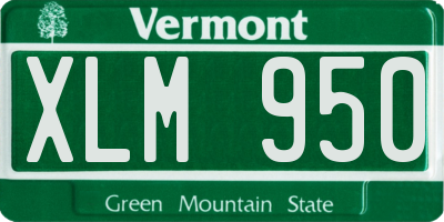 VT license plate XLM950