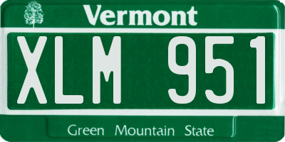 VT license plate XLM951