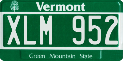 VT license plate XLM952