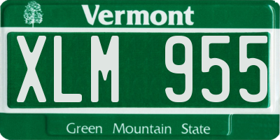 VT license plate XLM955