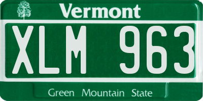 VT license plate XLM963