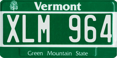 VT license plate XLM964