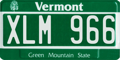 VT license plate XLM966