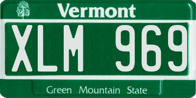 VT license plate XLM969
