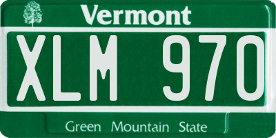 VT license plate XLM970