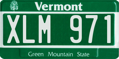 VT license plate XLM971