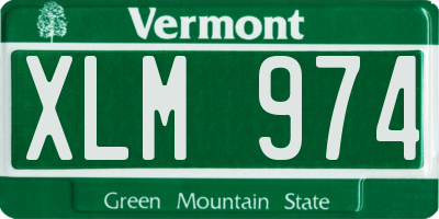 VT license plate XLM974