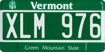 VT license plate XLM976
