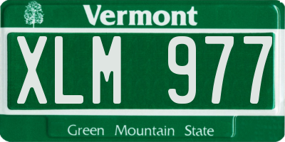 VT license plate XLM977