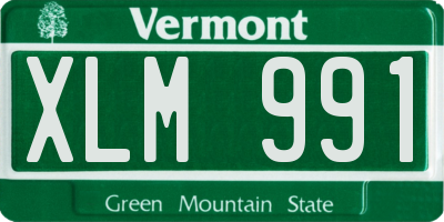 VT license plate XLM991