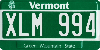 VT license plate XLM994