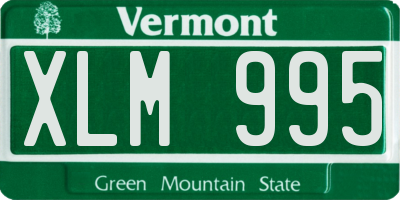 VT license plate XLM995