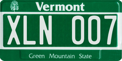VT license plate XLN007
