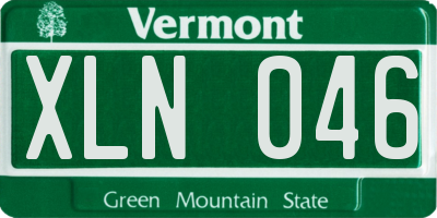 VT license plate XLN046