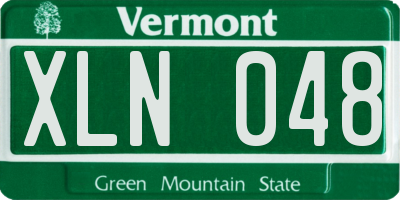 VT license plate XLN048