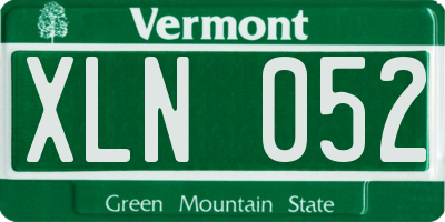 VT license plate XLN052