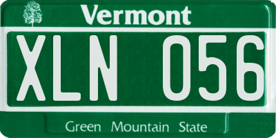 VT license plate XLN056