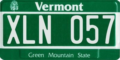 VT license plate XLN057