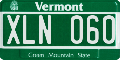 VT license plate XLN060