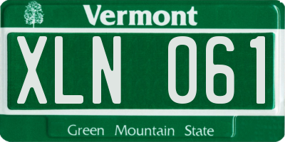 VT license plate XLN061