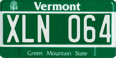 VT license plate XLN064
