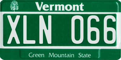 VT license plate XLN066