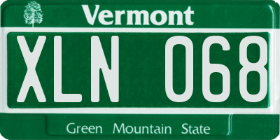 VT license plate XLN068
