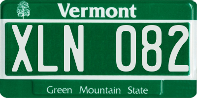 VT license plate XLN082