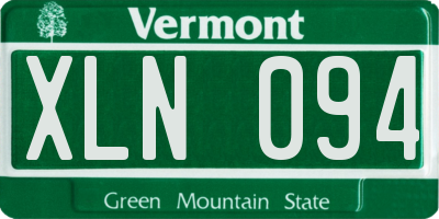 VT license plate XLN094