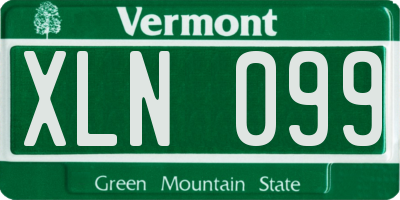 VT license plate XLN099