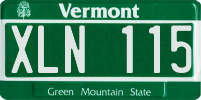 VT license plate XLN115