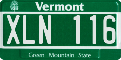 VT license plate XLN116