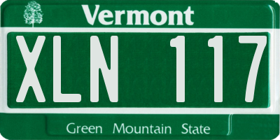 VT license plate XLN117