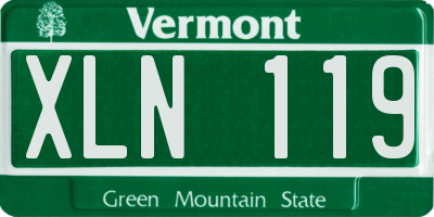 VT license plate XLN119