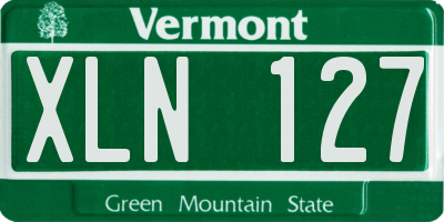 VT license plate XLN127