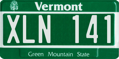 VT license plate XLN141