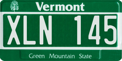 VT license plate XLN145