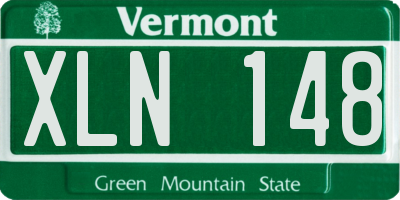 VT license plate XLN148