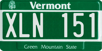VT license plate XLN151