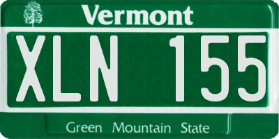 VT license plate XLN155