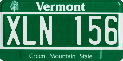 VT license plate XLN156