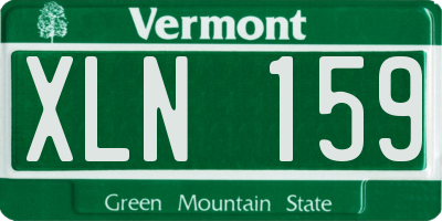 VT license plate XLN159