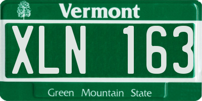 VT license plate XLN163