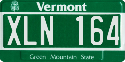 VT license plate XLN164