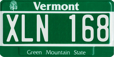 VT license plate XLN168
