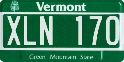 VT license plate XLN170