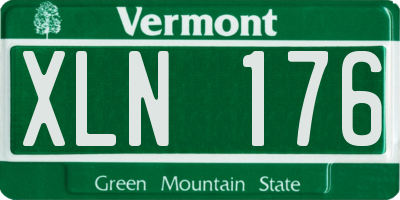 VT license plate XLN176