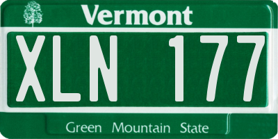 VT license plate XLN177